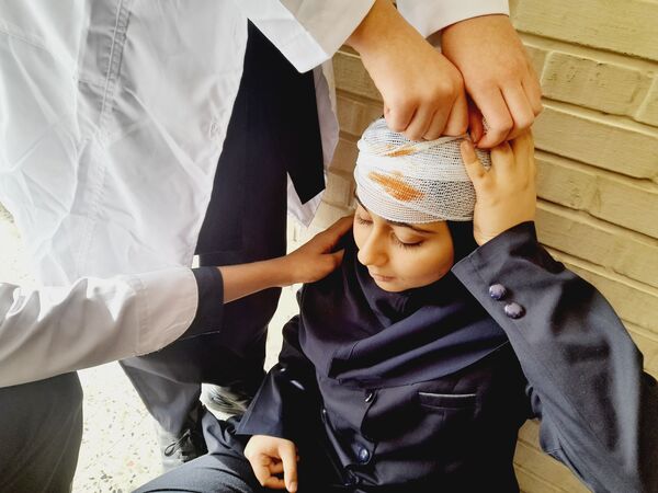 مانور زلزله در دبیرستان علی افشارنژاد ناحیه ۶ مشهد