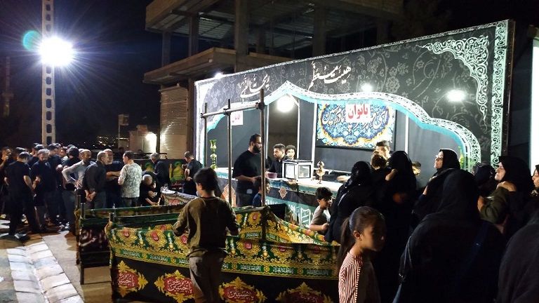 برپایی باشکوه موکب عظیم ریحانه نبی(س) در روستا «هیو» ساوجبلاغ 