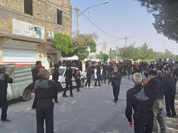قافله عزاداری تاسوعای حسینی در شهر حبیب آباد