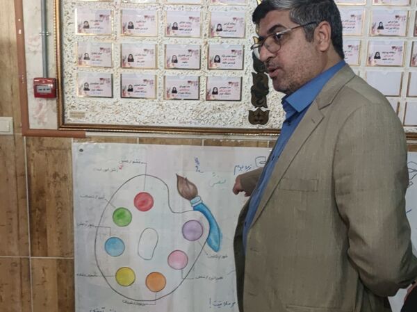 بازدید معاون پرورشی و تربیت بدنی ناحیه سه از دبیرستان مصلی‌نژاد ام البنین 