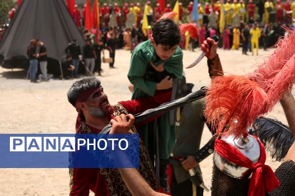 مراسم خیمه سوزی هیات «خیام الحسین» در قم