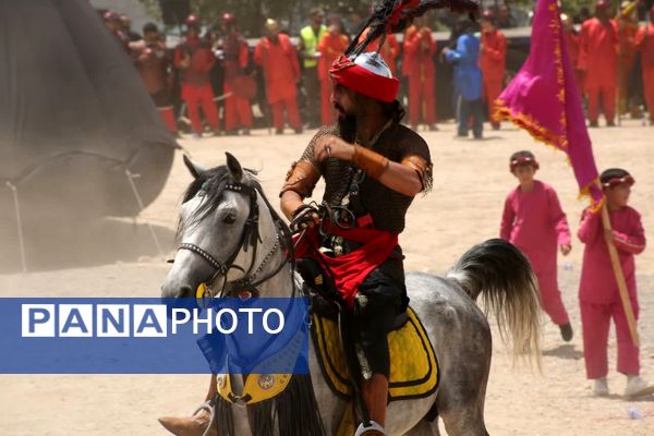 مراسم خیمه سوزی هیات «خیام الحسین» در قم