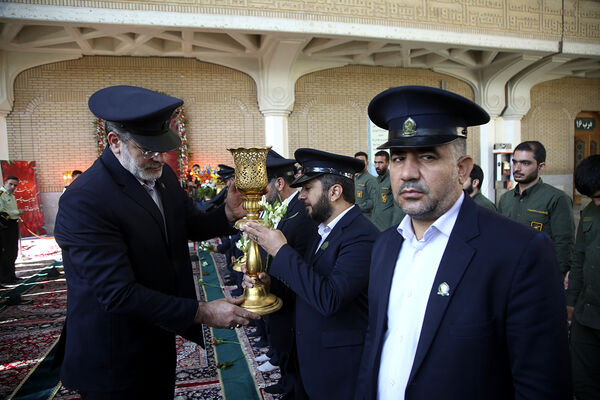 آیین گرامیداشت سالروز طوفان الاقصی با حضور کارکنان پلیس در قم