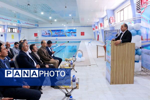 آیین بازگشایی استخر شهید مدنی ناحیه ۵ تبریز