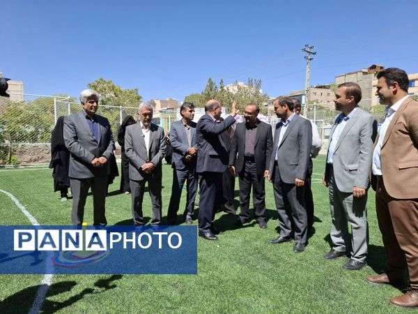 افتتاح زمین چمن هنرستان تربیت بدنی محمد شهرستانی ناحیه ۶ مشهد