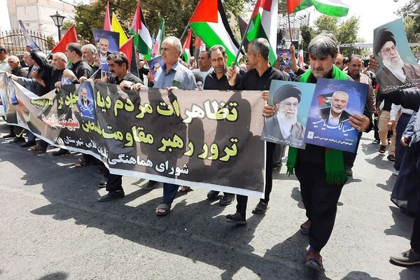 راهپیمایی مردم ولایتمدار ورامین در محکومیت ترور  شهید اسماعیل هنیه