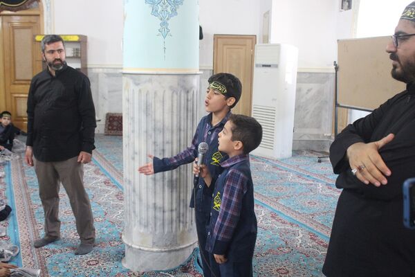 عزاداری دانش‌آموزان قم در آستان مقدس امامزاده سیدعلی(ع)