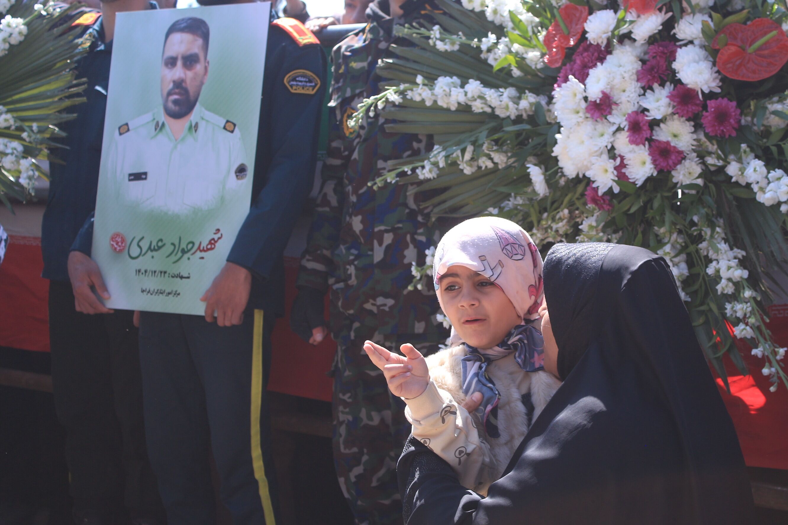 تشییع پیکر شهید سرگرد «جواد عبدی» در حملات آمریکایی - صهیونی