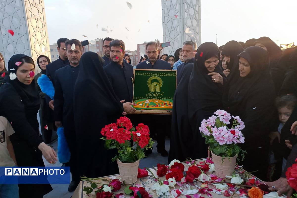 افتتاحیه یادمان شهدای گمنام بوستان ارغوان در نیشابور 