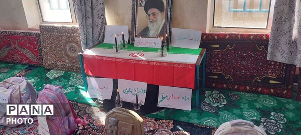 سنگر مسجد به یاد دانش‌آموزان میناب