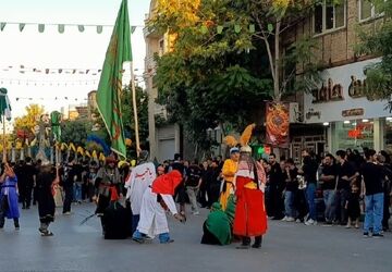 حرکت نمادین کاروان اسراء در معابر شهر کمیجان