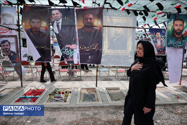 حال و هوای ظهر عاشورا در قطعه شهدای جنگ تحمیلی رژیم صهیونیستی