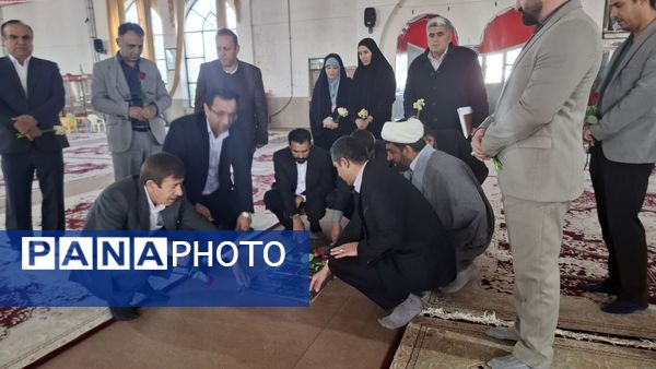 تجدید میثاق مسئولان آموزش پرورش کهگیلویه و بویراحمد با شهدا به‌مناسبت هفته امور تربیت اسلامی