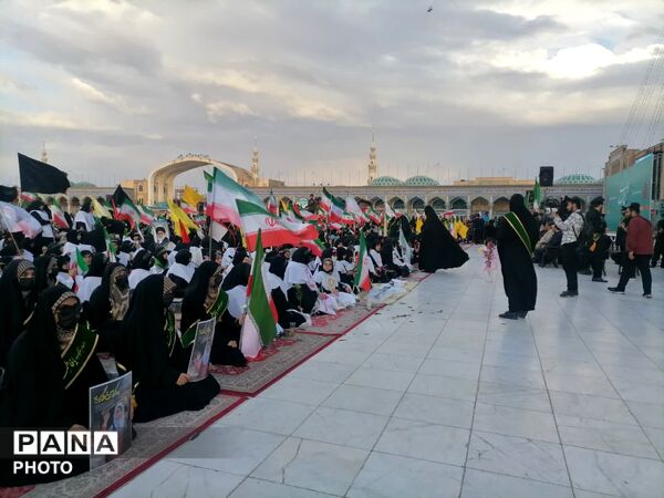 رژه «بانوان جان فدای ایران» در بلوار پیامبر اعظم قم