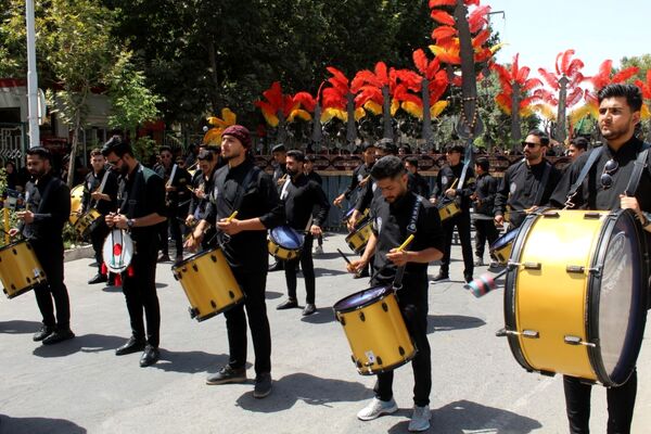 برپایی پرشور مراسم عزاداری سیدالشهدا در خیابان‌های نیشابور 