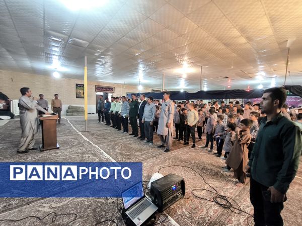 جشن آغاز سال تحصیلی و گرامیداشت هفته دفاع مقدس در حسینیه سیدالشهداء روستای مزرعه شهید بهشتی