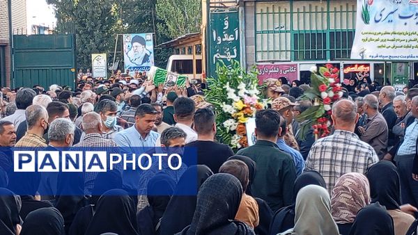 وداع باشکوه مردم قروه با پیکر مطهر شهید ایوب شیری