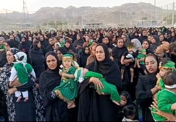 برگزاری مراسم شیرخوارگان حسینی در جغین