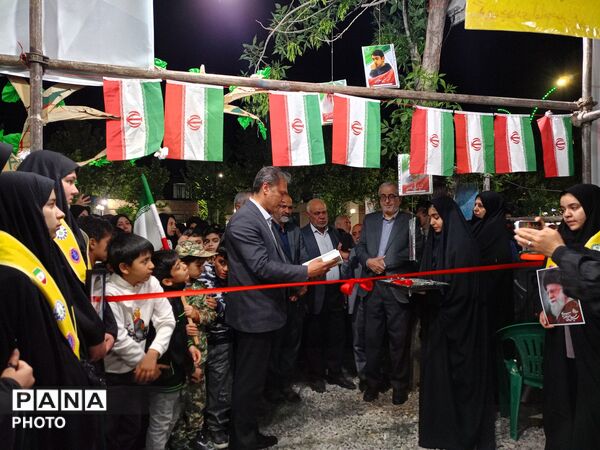 افتتاح موکب های دانش آموزی در حاشیه اجتماعات مردمی در شهرستان کاشمر