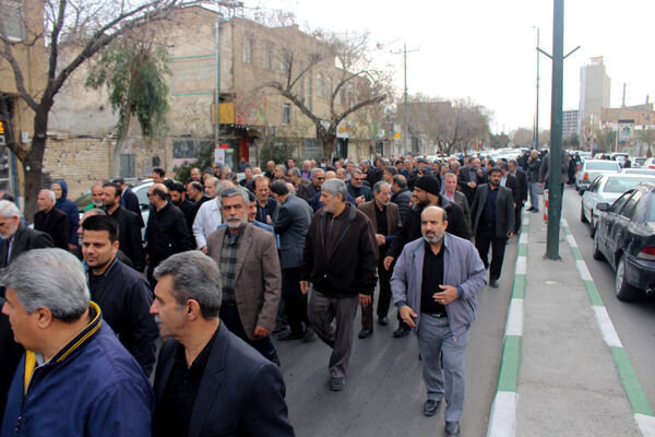 مراسم تشییع مادر شهید «حسین بی‌تا» در قم