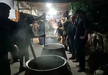 سنت پخت حلیم نذری اربعین در بابل