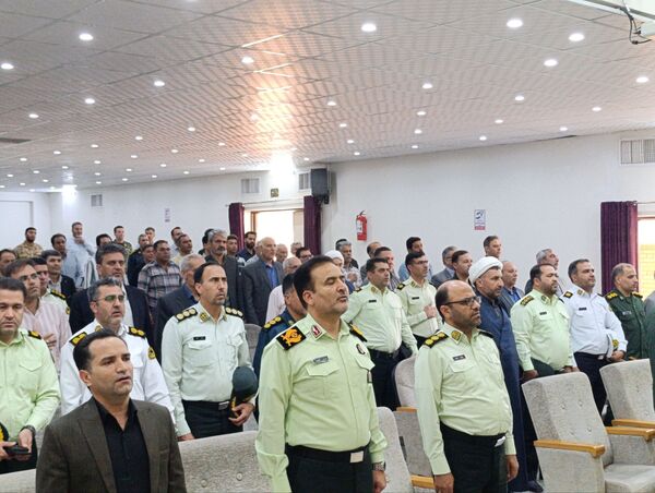 آیین و تکریم فرمانده نیروی انتظامی شهرستان خلیل آباد 