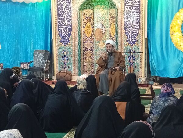 مراسم شهادت حضرت زینب کبری در جمع معتکفین مسجد فاطمیه نیشابور