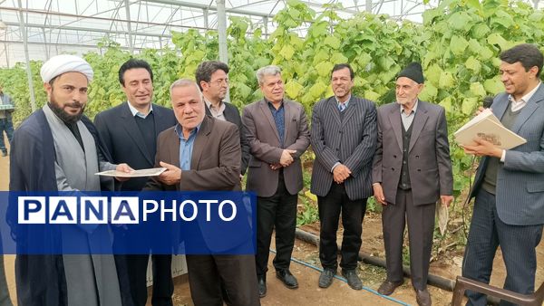بازدید از گلخانه نمونه خسروشاه در هفته بسیج