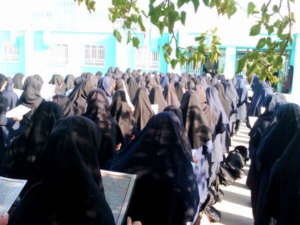 برگزاری مراسم ختم قرآن در دبیرستان دخترانه فاطمیه