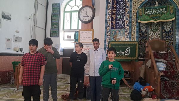 مراسم اعتکاف پسران در مسجد موسی بن جعفر آشخانه 