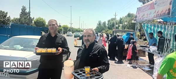 پیاده‌روی جاماندگان اربعین در شهرک ینگی امام ساوجبلاغ