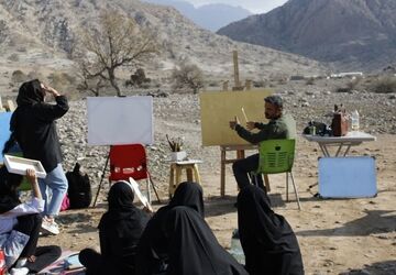 برگزاری کارگاه آموزشی طراحی و نقاشی هنرستان فاطمه زهرا ( س) در شهرستان گچساران