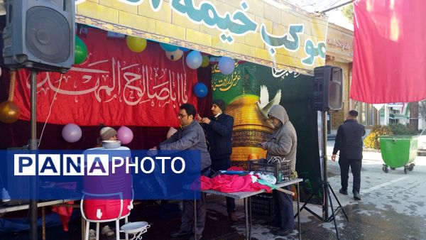 لحظاتی از آماده سازی موکب ها برای مهمانی کیلومتری نیشابور 