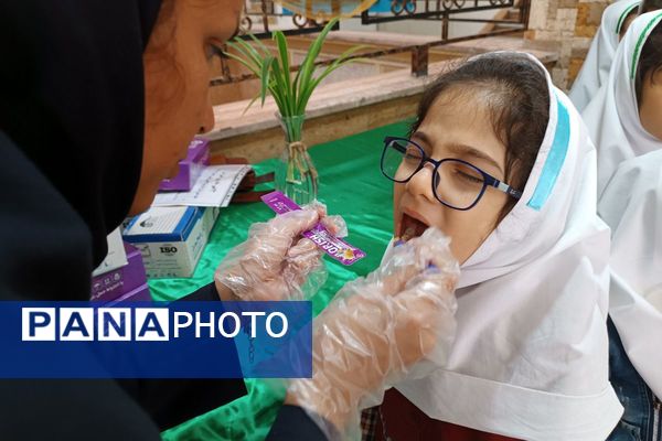 اجرای طرح وارنیش فلوراید برای دانش‌آموزان آموزشگاه باهنر۱ ملارد