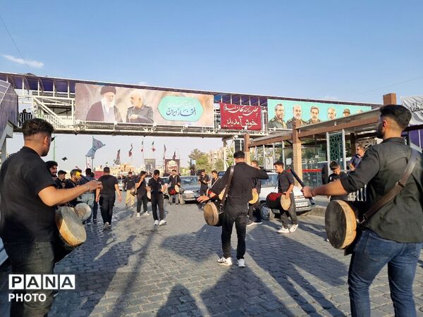 تجلی شور حسینی در گلستان شهدا؛ اجتماع کاروان‌های عزاداری تاسوعا
