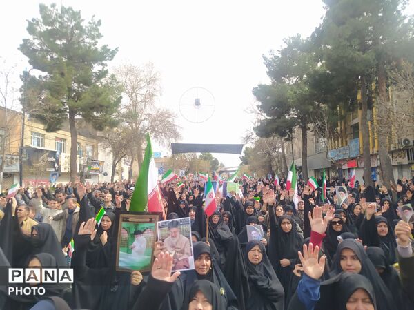 راهپیمایی خشم و نصر مردم نیشابور 