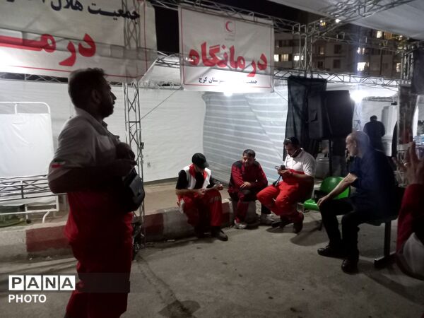 اوج خدمت جمعیت هلال احمر در مراسم وداع و تشییع رهبر انقلاب در ۴۵ متری گلشهر کرج