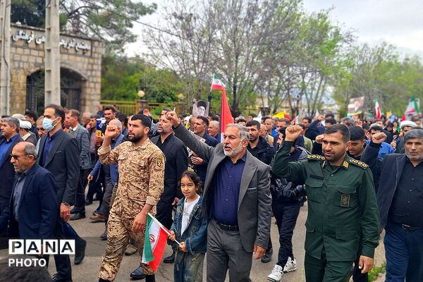 حماسه‌‌آفرینی باشتی‌ها در راهپیمایی روز قدس و تجدید بیعت با رهبری