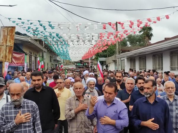 تشییع شهدای جنایت صهیونیست‌ها در بابل