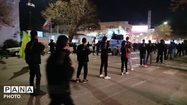 دسته های عزاداری شبانه در تجمع شهرستان نیشابور 