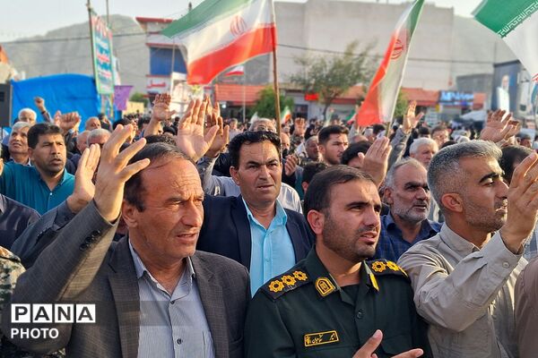 نمایش عظیم اقتدار جان‌فدایان ایران امام رضایی در باشت