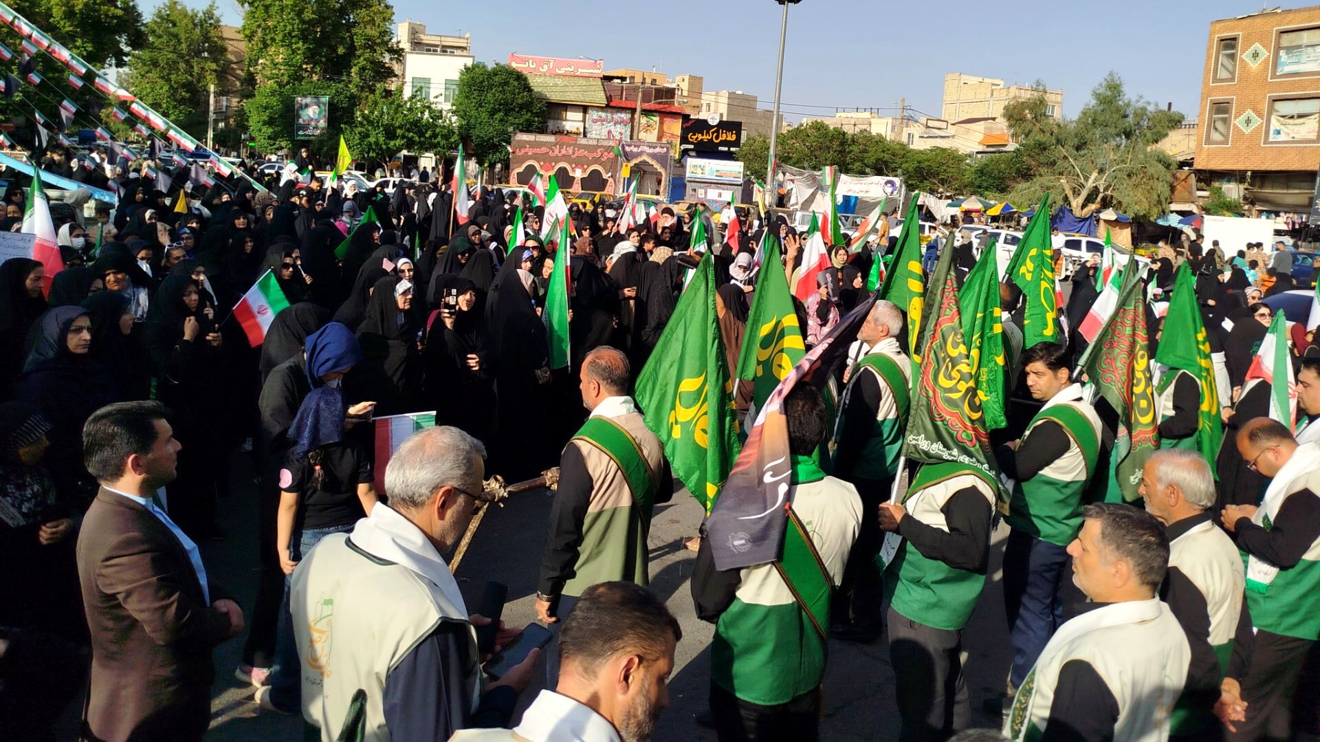 نمایش اقتدار و حمایت جان فدائیان امام رضایی ورامین