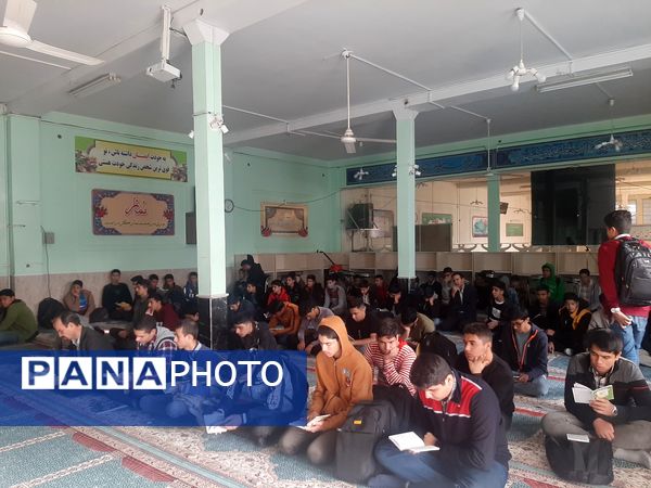 اولین مراسم زیارت عاشورای  دبیرستان شاهد ابوذر غفاری نیشابور به‌مناسبت شهادت شهید سید حسن نصرالله 