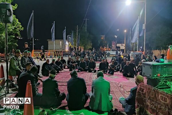هیئت زنجیر زنی در هشتمین شب از ماه محرم الحرام در حسینیه شهدای شهر بار