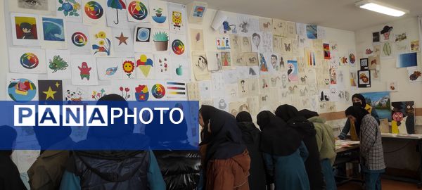 برپایی نمایشگاه نقاشی در مدارس فاطمیه و الزهرا (س) شهرستان شیروان