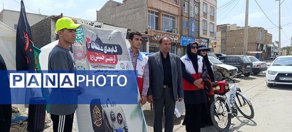 برپایی موکب توسط دانش‌آموزان در آشخانه