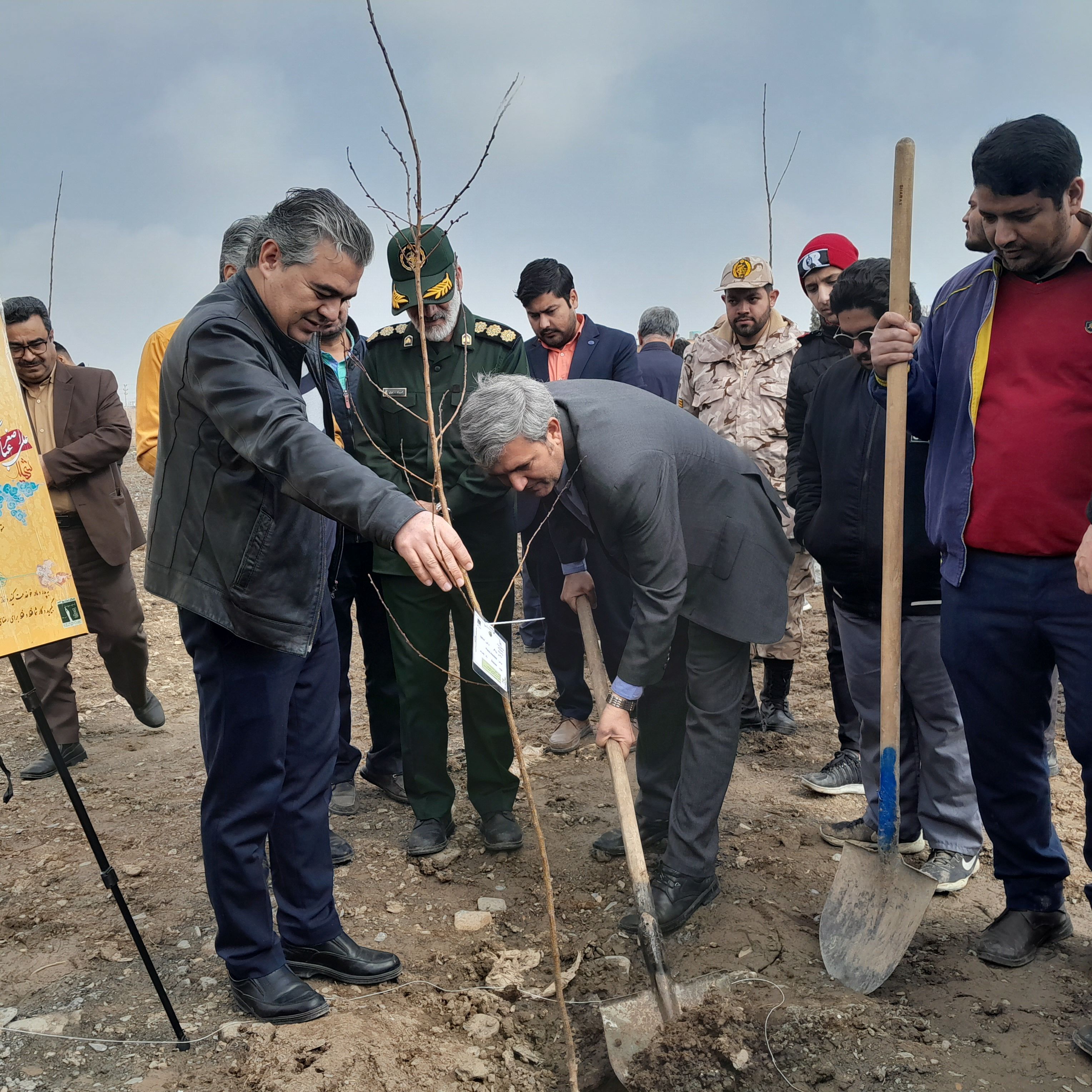 مراسم درختکاری در هنرستان استاد یوسفی مشهد 