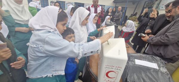 همدلی دانش‌آموزان محمودآبادی با کودکان غزه
