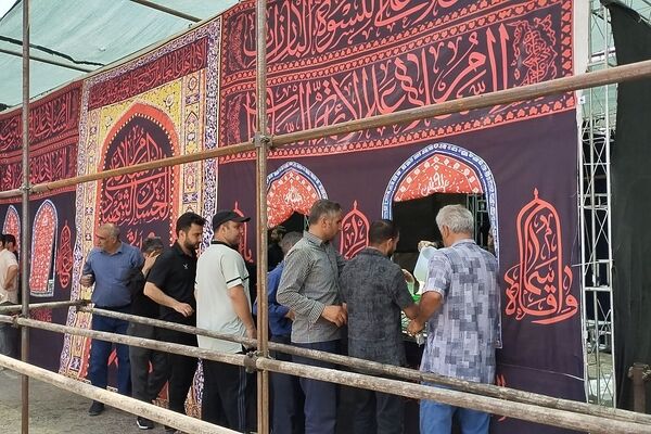 برپایی موکب‌های زائران تشییع امام شهید در نظرآباد