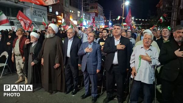 حضور مردم ساوجبلاغ در اجتماعات شبانه